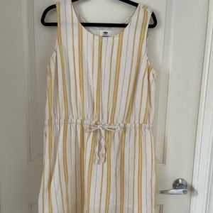 Striped linen like yellow old navy sundress